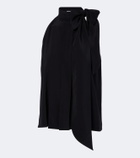 Max Mara Pleated tie-neck silk crêpe de chine top