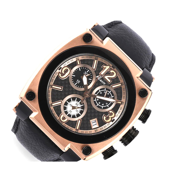 Photo: Polanti Torque Ii Chrono Chronograph Black Dial Mens Watch PLT2004LB-RGBK