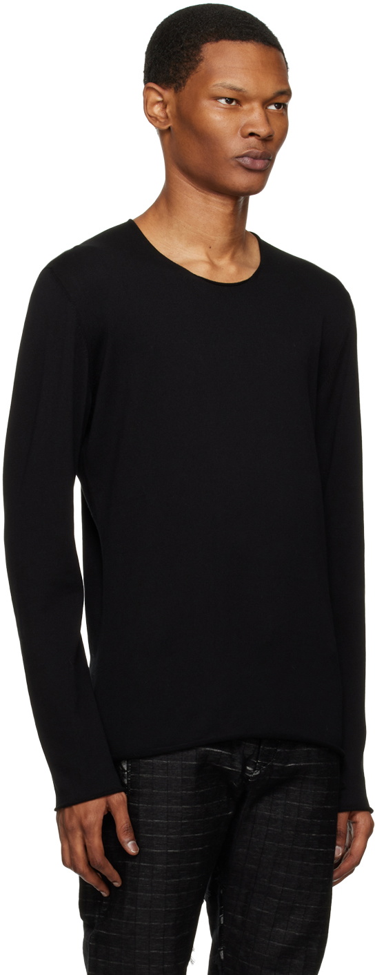 Label Under Construction Black Crewneck Sweater