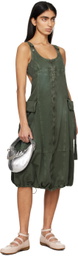 OPEN YY Green Zip Midi Dress