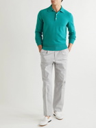 DOPPIAA - Aaric Wool-Blend Polo Shirt - Blue