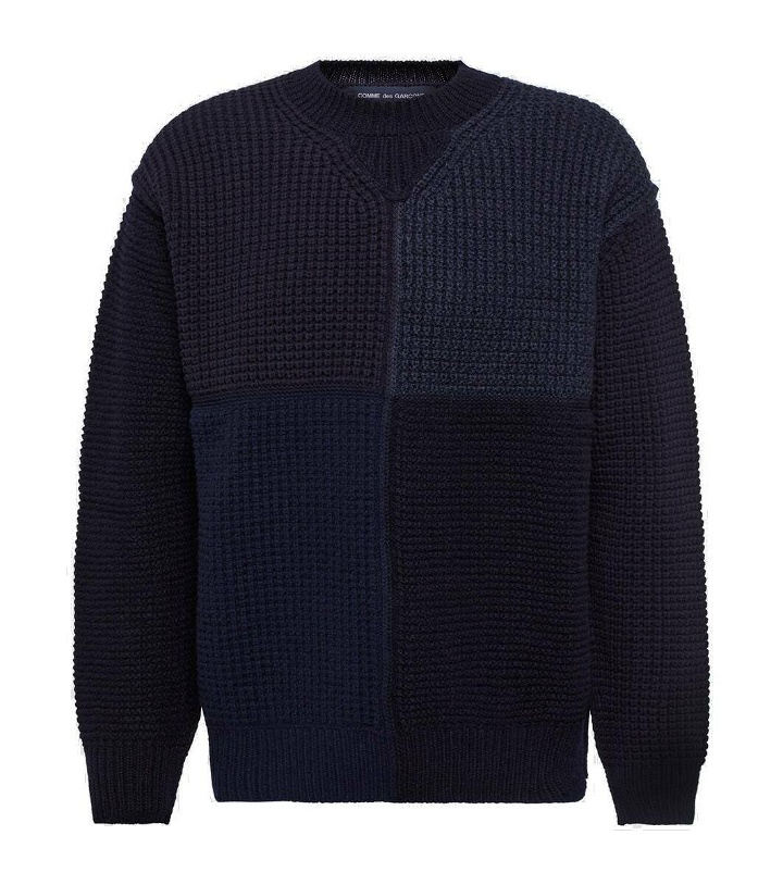 Photo: Comme des Garçons Homme Patchwork wool sweater