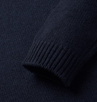 Fendi - Slim-Fit Logo-Intarsia Cashmere Sweater - Men - Navy