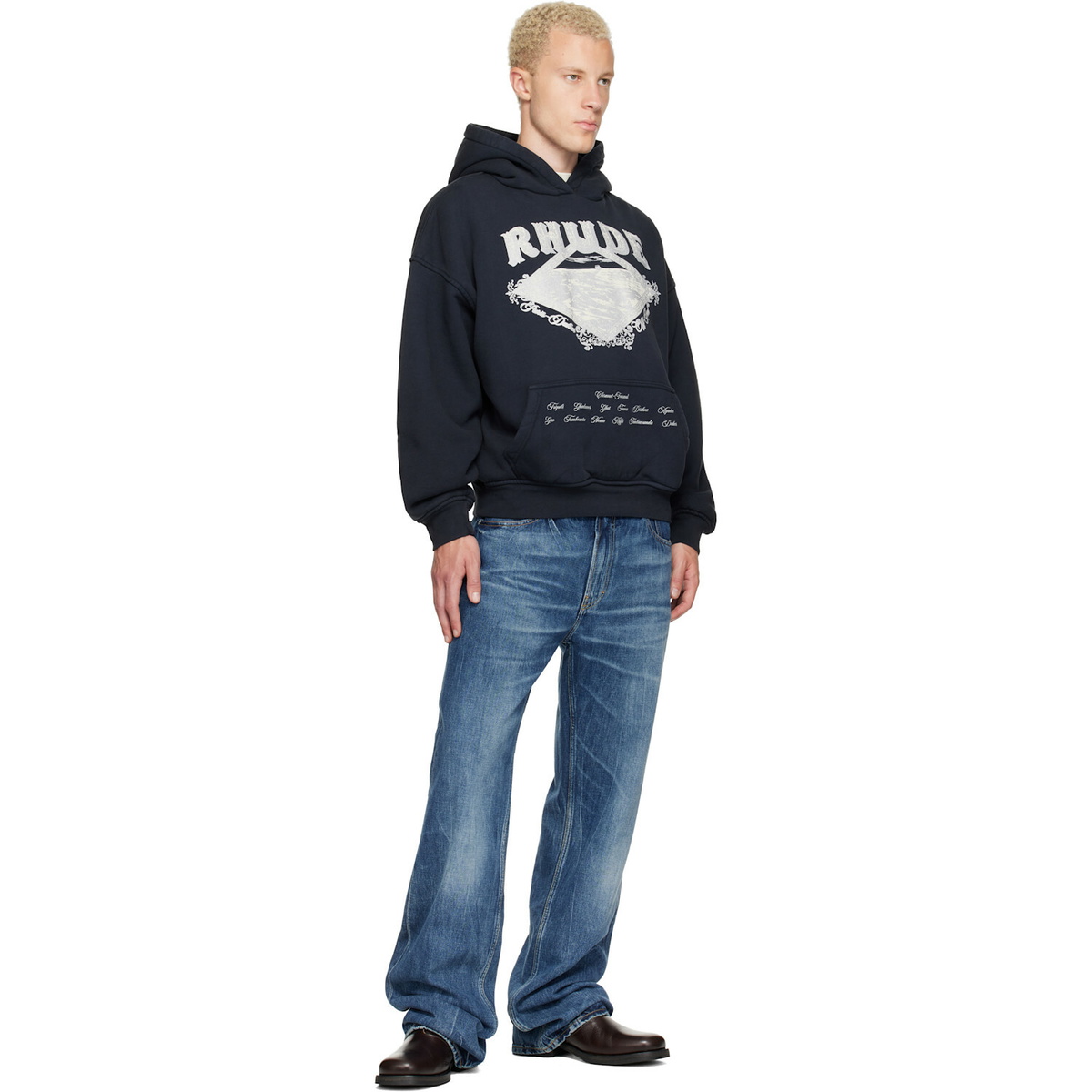 Rhude Black Dakar Convoy Hoodie
