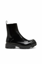 Diesel D-Hammer-Leather Chelsea boots with Oval D toe caps - Boots Mens in Black