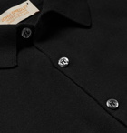 John Smedley - Lanlay Slim-Fit Sea Island Cotton and Cashmere-Blend Polo Shirt - Black