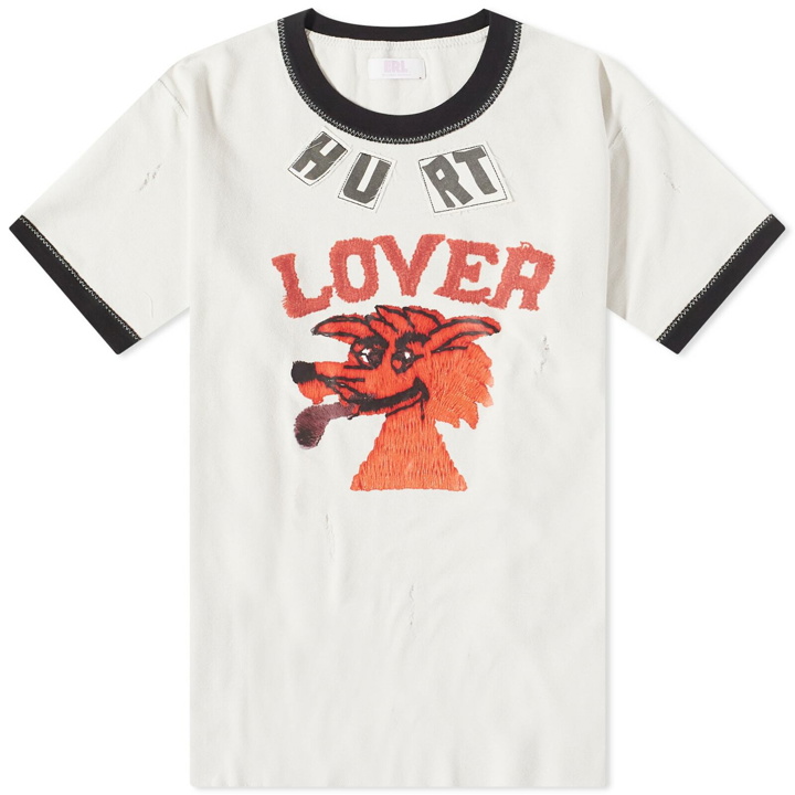 Photo: ERL Unisex Hurt Lover T-Shirt in Ivory