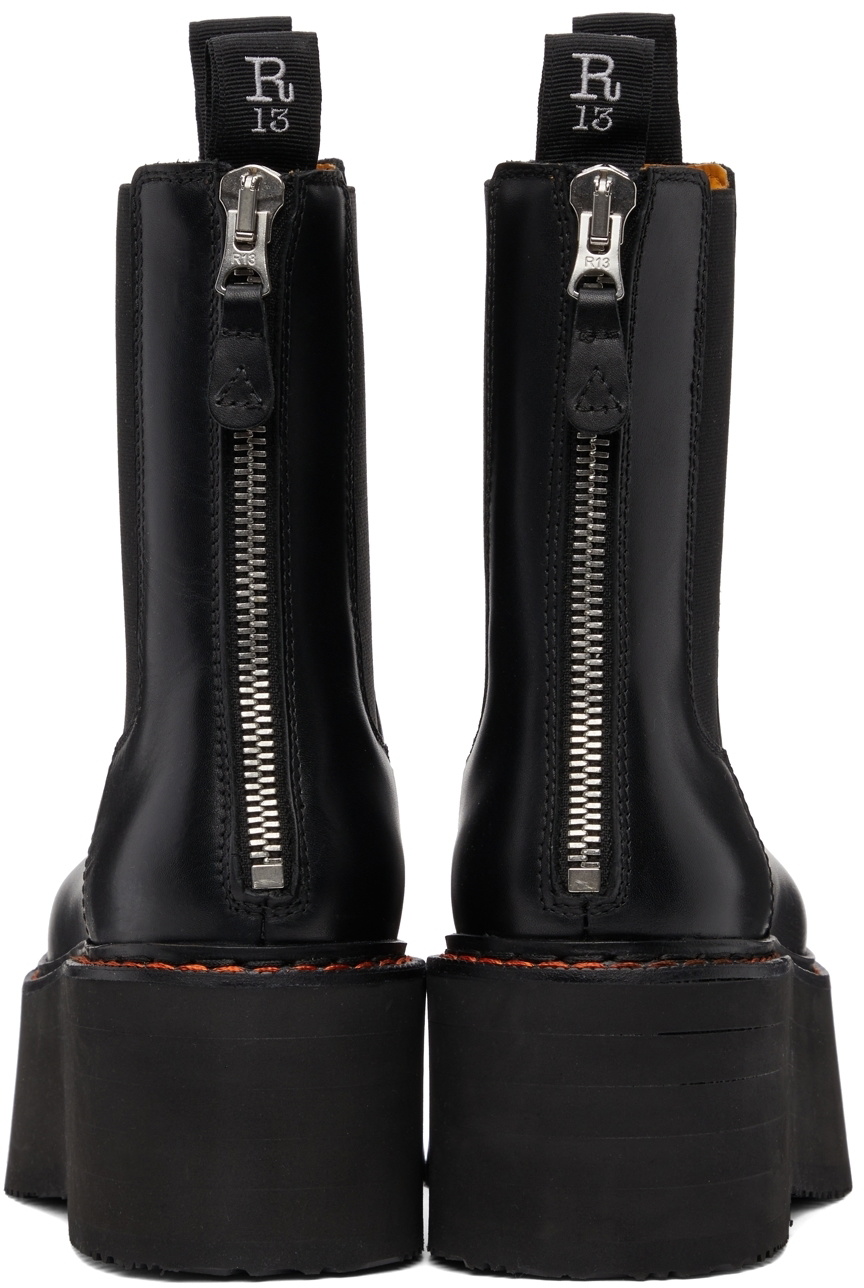 R13 Black Double Stack Chelsea Boots R13