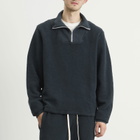 Les Tien Men's Inside Out Half Zip Yacht Pullover in Faded Black