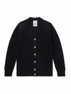 S.N.S. Herning - Robust Ribbed Virgin Wool Cardigan - Blue