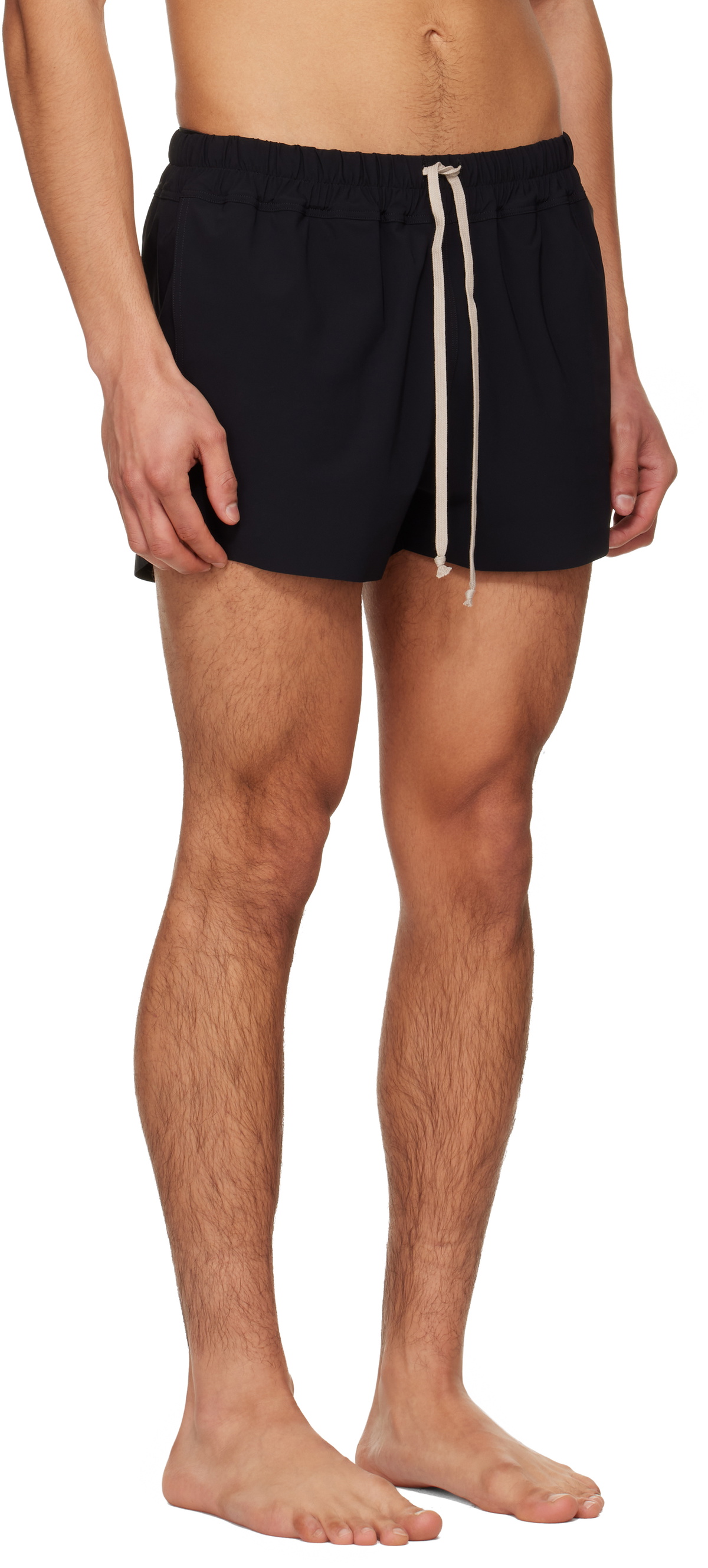 Rick Owens Black Temple Boxer Swim Shorts