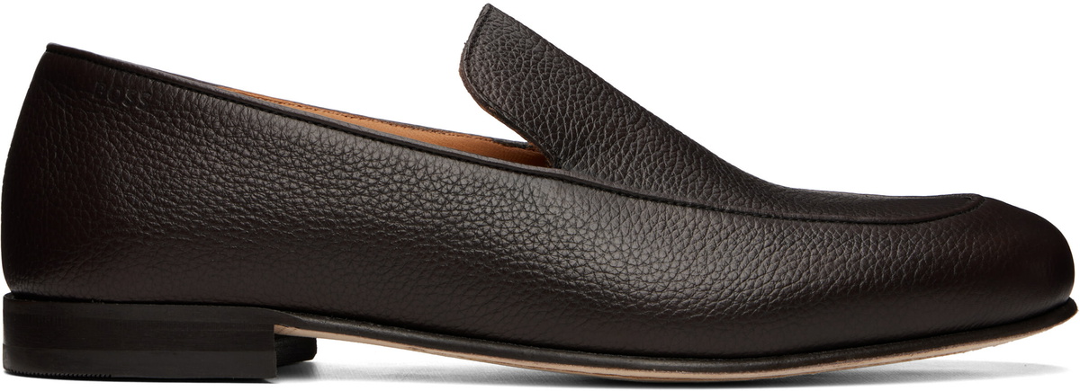 BOSS Brown Leather Loafers