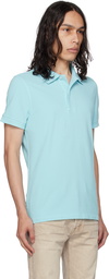 TOM FORD Blue Embroidered Polo