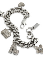 Marc Jacobs Icon Mini Charm Silver-plated Bracelet - One Size