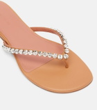 Amina Muaddi Gigi embellished leather thong sandals
