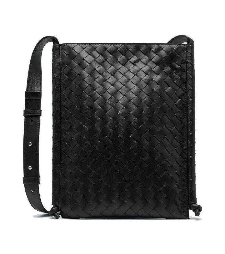 Photo: Bottega Veneta Large Intrecciato leather messenger bag