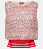 Missoni Zig Zag metallic knit tank top