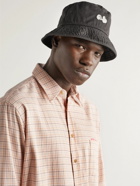 Acne Studios - Logo-Appliquéd Garment-Dyed Cotton-Twill Bucket Hat - Gray