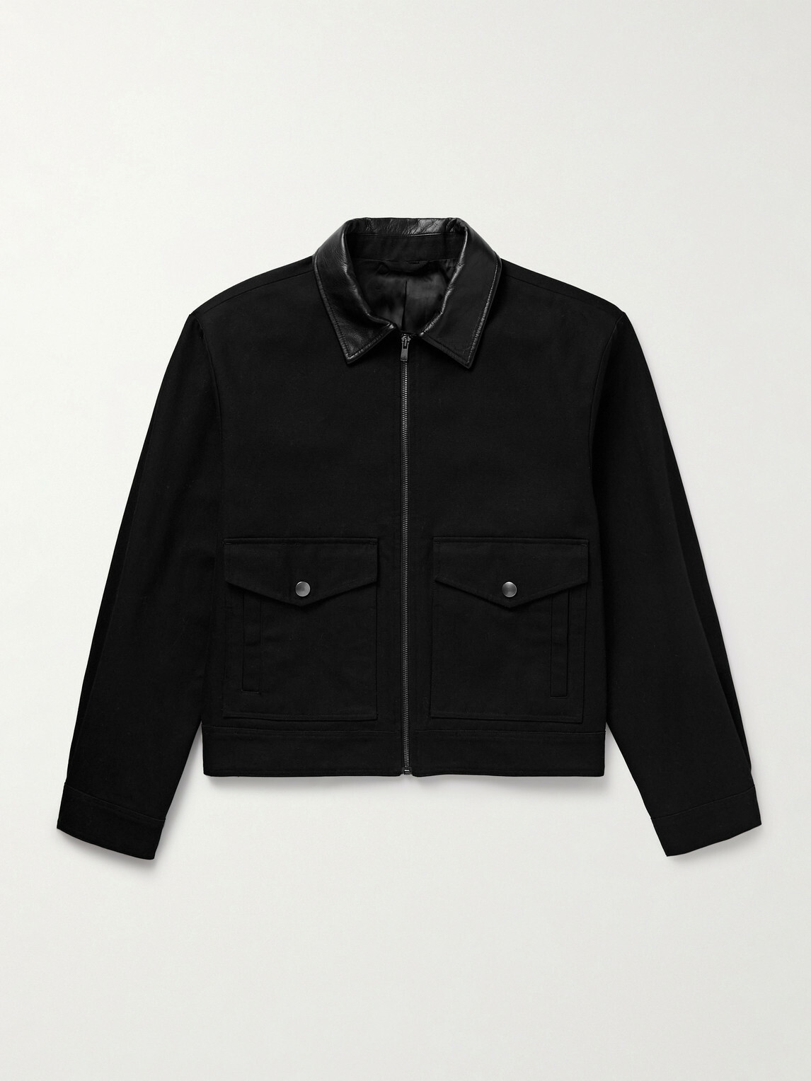 Nili Lotan - Donatello Leather-Trimmed Canvas Jacket - Black