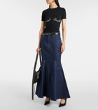 Jean Paul Gaultier High-rise cotton maxi skirt