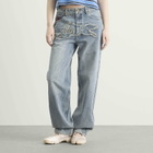 ICECREAM Women's Distressed Running Dog Denim Pants in Vintage Wash