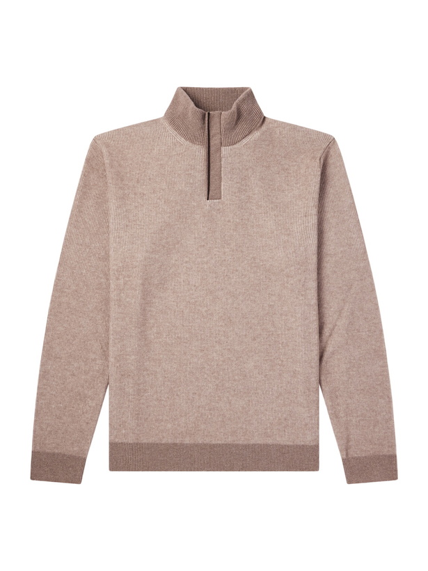 Photo: Slowear - Virgin Wool Half-Zip Sweater - Neutrals