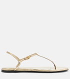 Paris Texas Montecarlo metallic leather thong sandals