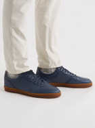 Brunello Cucinelli - Full-Grain Leather Sneakers - Blue