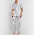 Oliver Spencer Loungewear - Striped Organic Cotton Pyjama Trousers - Blue