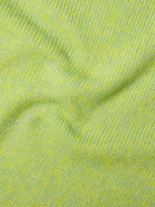 The Elder Statesman - Mélange Cashmere and Cotton-Blend Sweater - Green