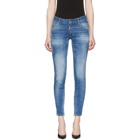 Dsquared2 Blue Medium Waist Skinny Jeans