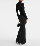 Balenciaga Turtleneck jersey maxi dress