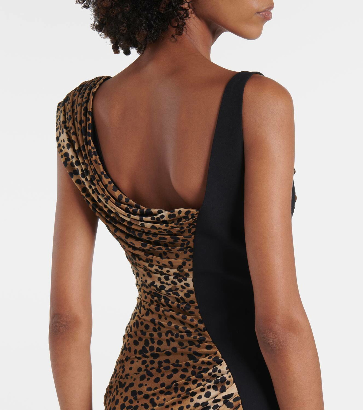 Versace Medusa '95 leopard-print draped gown Versace