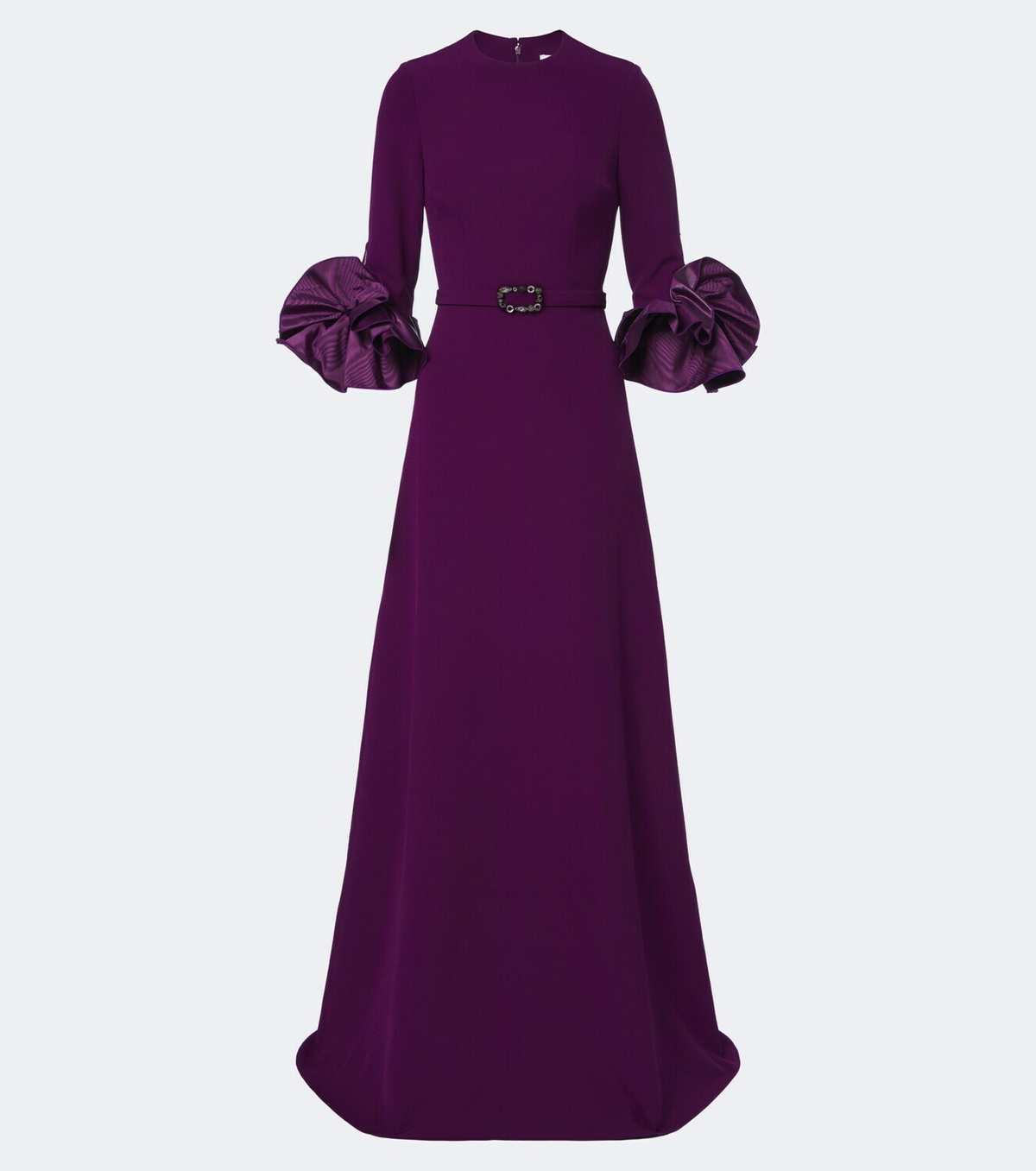 Safiyaa Belen crêpe belted gown