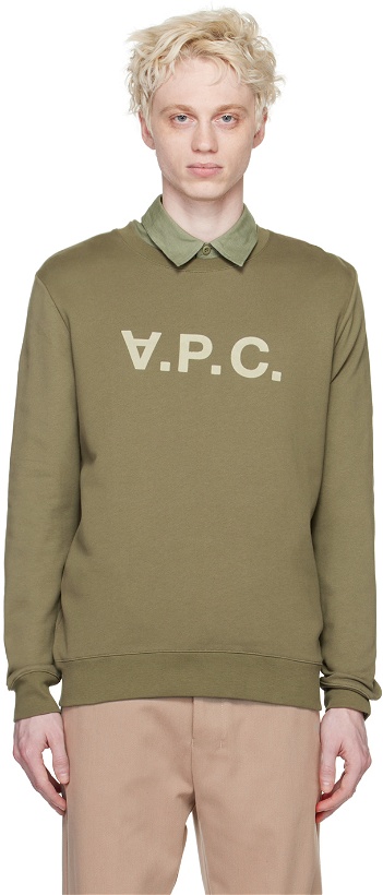 Photo: A.P.C. Khaki 'VPC' H Sweatshirt