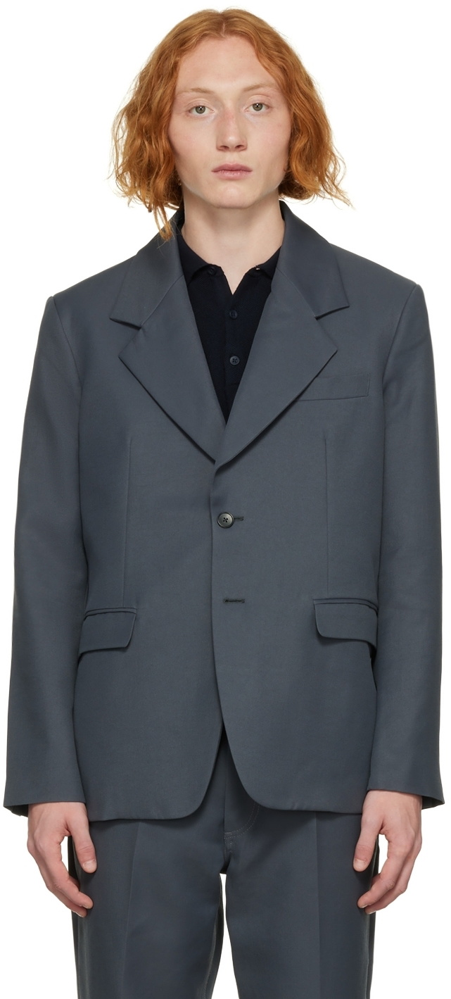 Second/Layer Gray Valluco Blazer Second/Layer