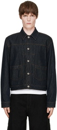 COOR Navy Type 2 Dirty Washed Denim Trucker Jacket