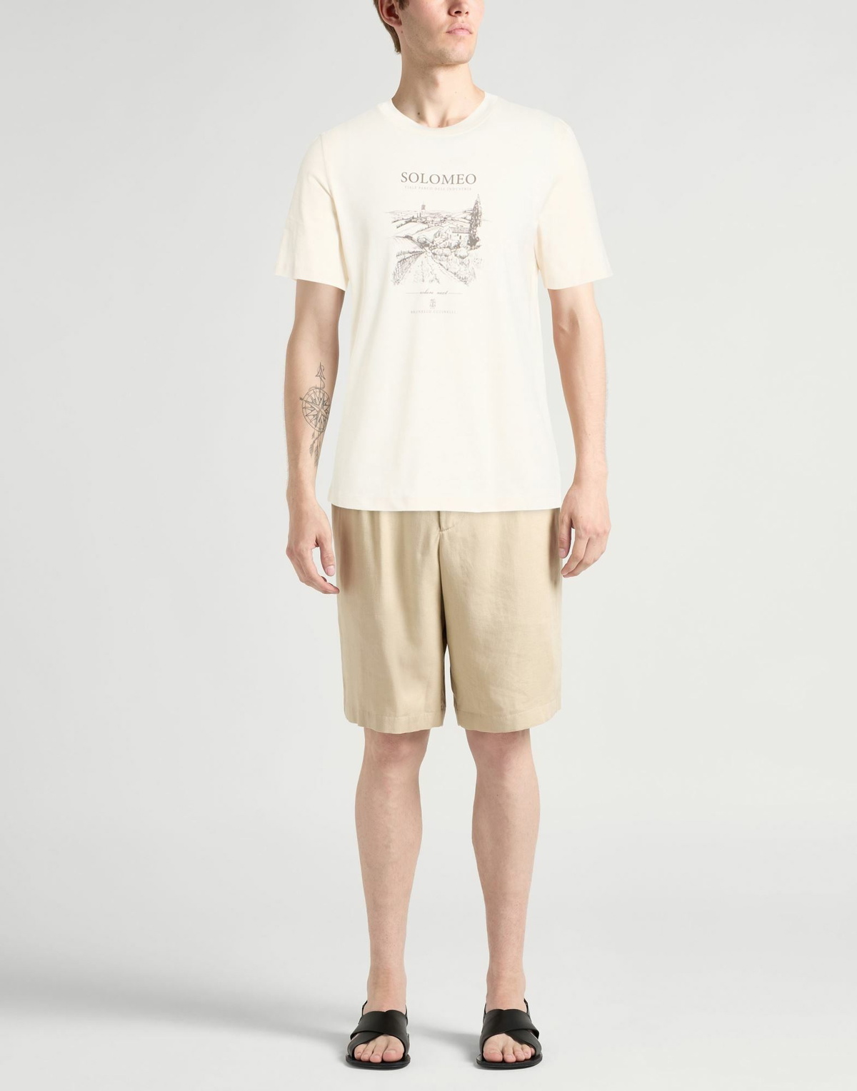 Brunello Cucinelli Mens T-shirt Ivory