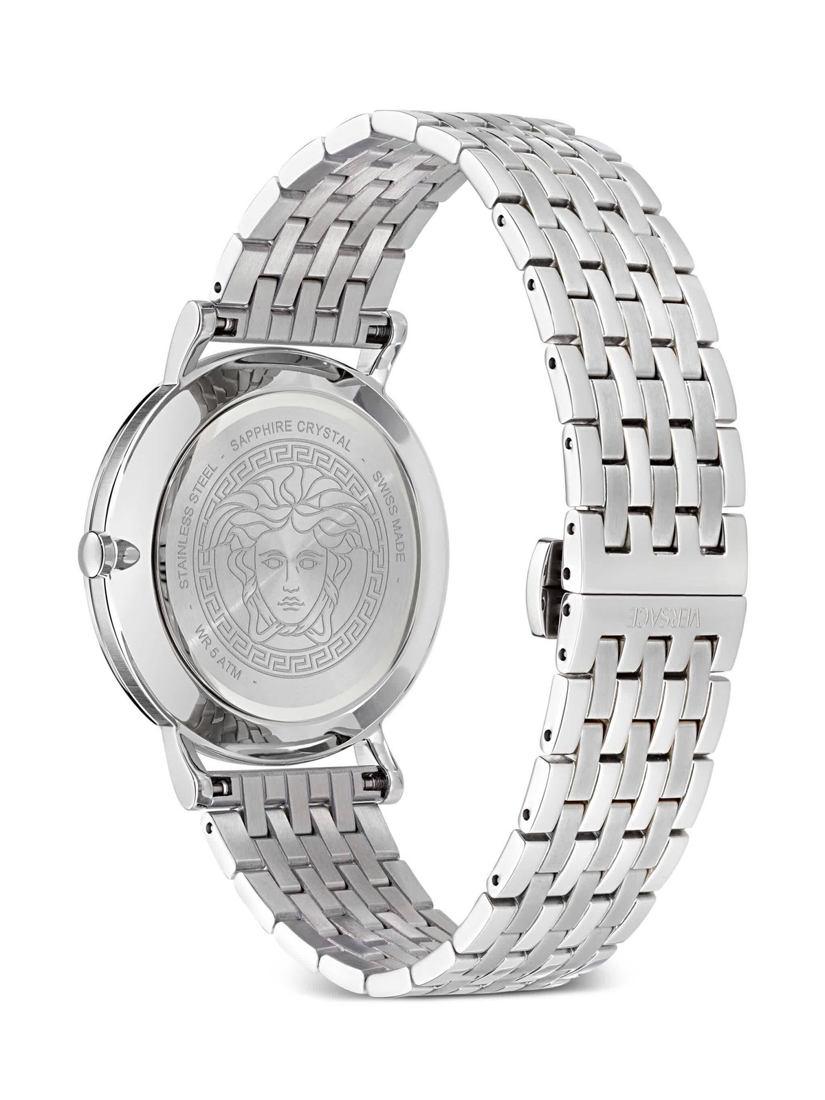 Versace Greca Slim Quartz Green Dial Watch VE8Q00324