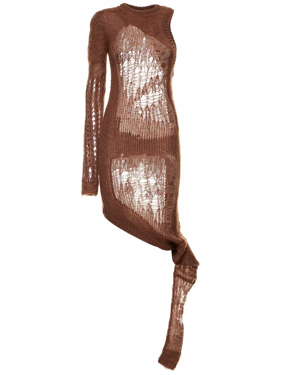RICK OWENS - Spider Banana One-shoulder Knit Sweater Rick Owens