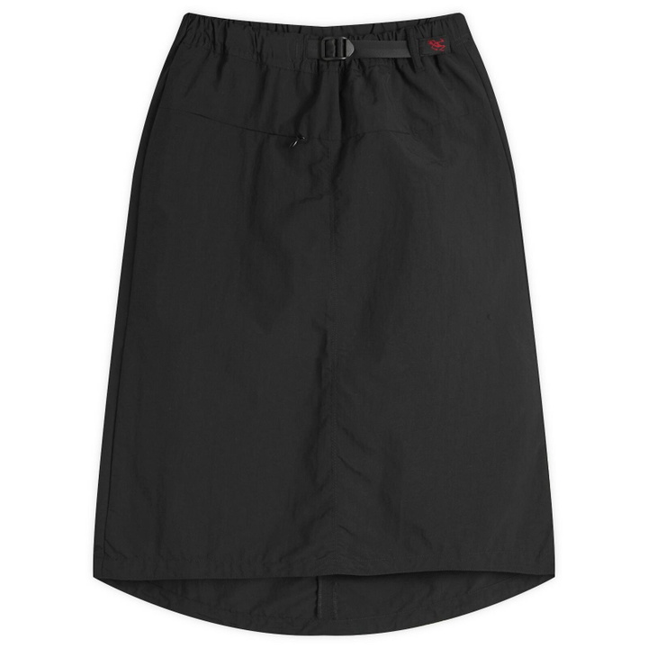 Photo: Gramicci Women's Nylon Packable Midi Skirt in Black