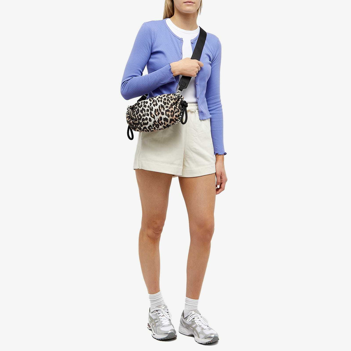 GANNI Women's Recycled Tech Small Duffle Bag in Leopard GANNI