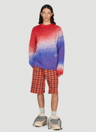 ERL Check Print Fleece-Jersey Bermuda Shorts