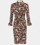 Diane von Furstenberg Sheska leopard-print midi dress