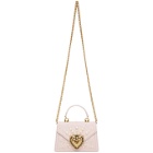 Dolce and Gabbana Pink Small Moire Devotion Bag