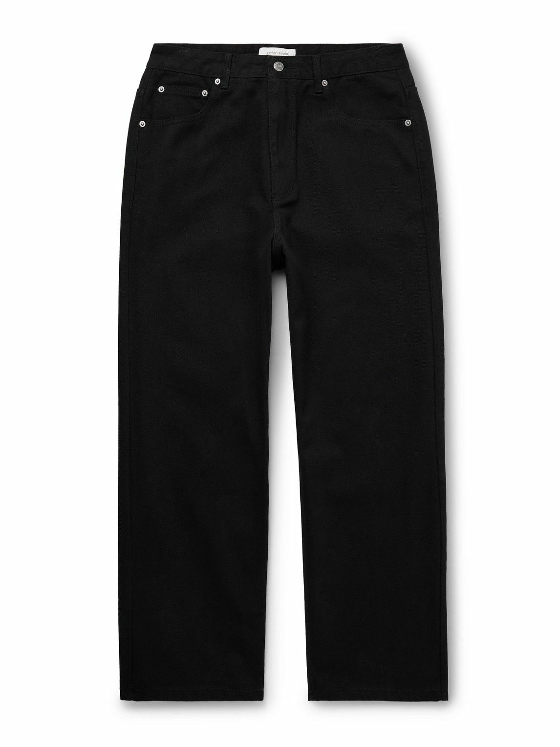 LE 17 SEPTEMBRE - Straight-Leg Denim Trousers - Black