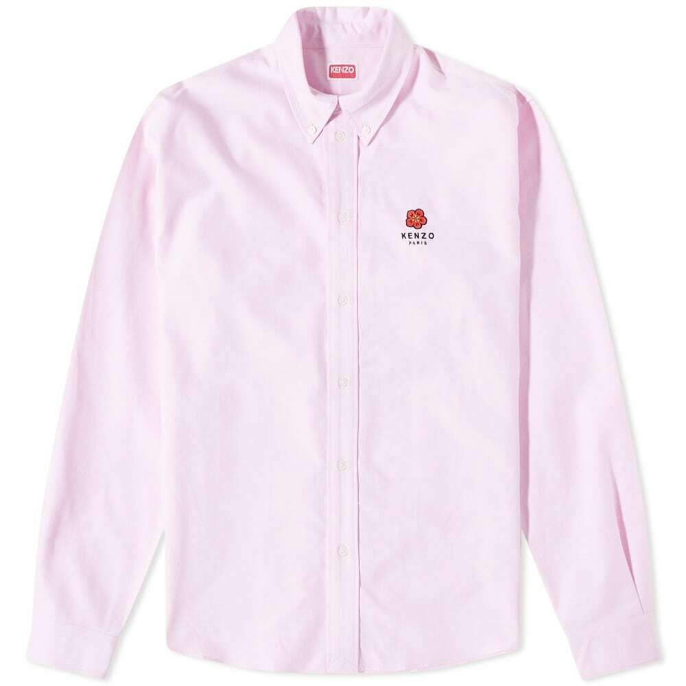 Photo: Kenzo Men's Logo Crest Button Down Oxford Shirt in Rose