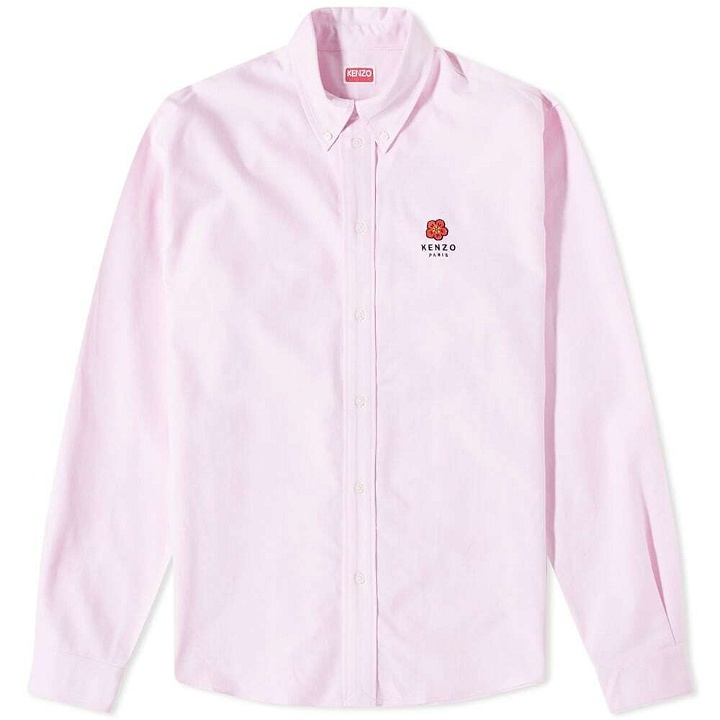 Photo: Kenzo Men's Logo Crest Button Down Oxford Shirt in Rose