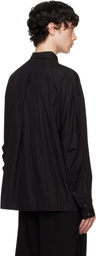 DEVOA Black Poplin Shirt