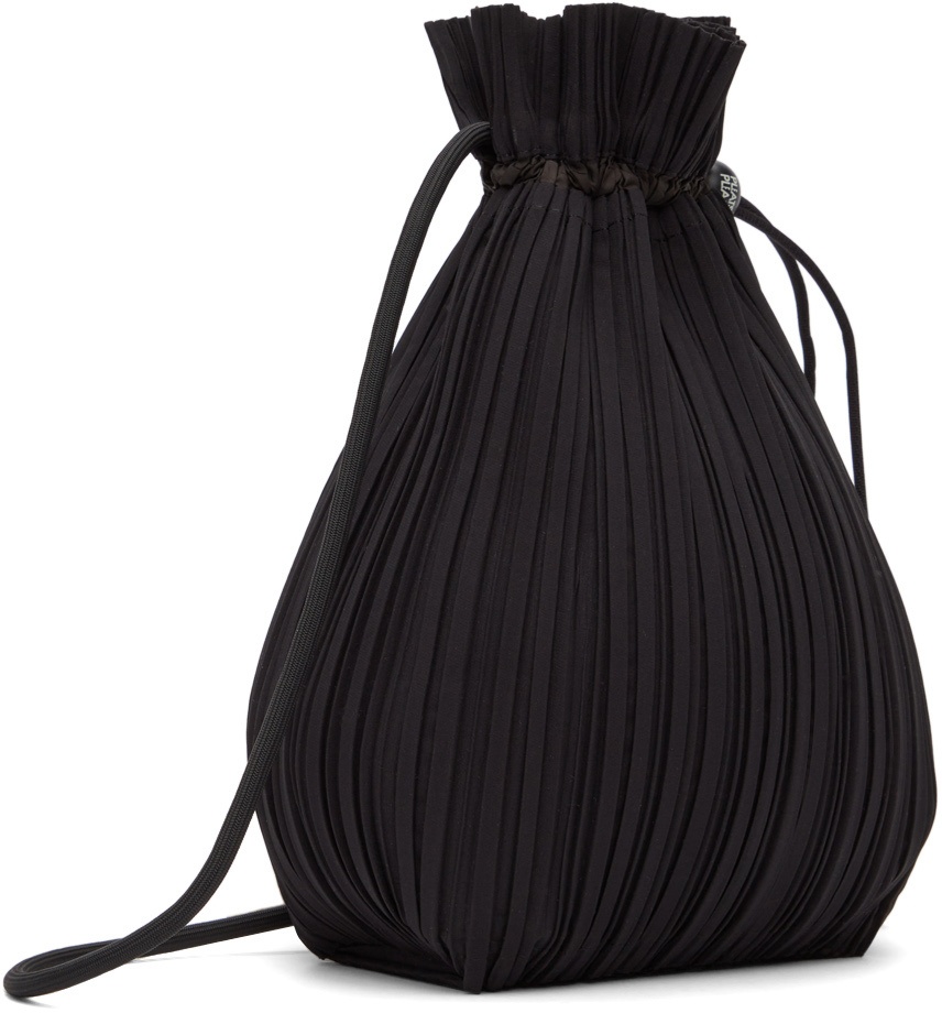 Pleats Please Issey Miyake Black Drawstring Pleats Bag Pleats 